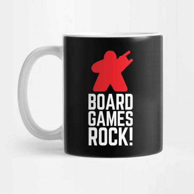 Board Games Rock Meeple by DnlDesigns